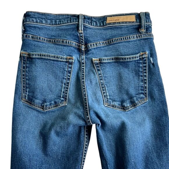 GRLFRND Blue Love All Around Kendall High Rise Raw Hem Rip Knee Skinny Jeans 25 - Picture 8 of 14